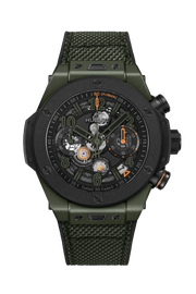 Hublot Big Bang Reloaded Dark Green Ceramic 421.GM.1149.NR.RLD - cassa ceramica verde scuro - cinturino gomma e tessuto verde scuro - quadrante scheletrato